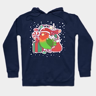 Christmas Lovebird Red Hoodie